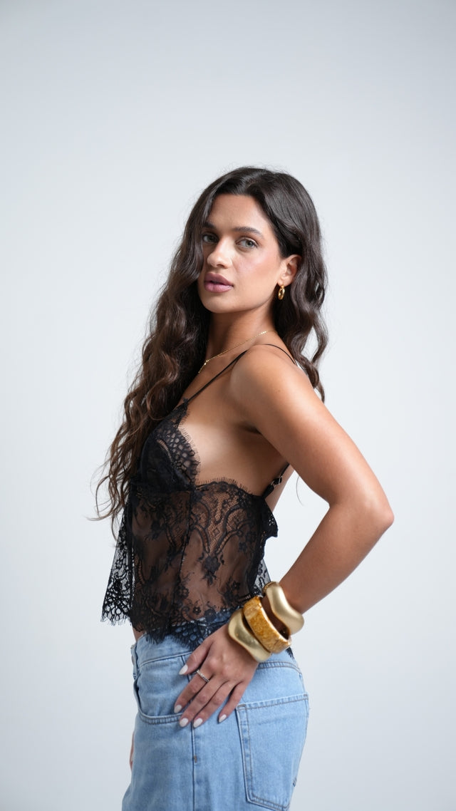 BLUSA RENDA BELLE PRETA