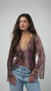 BLUSA EM TULE RODEO