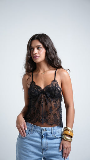 BLUSA RENDA BELLE PRETA