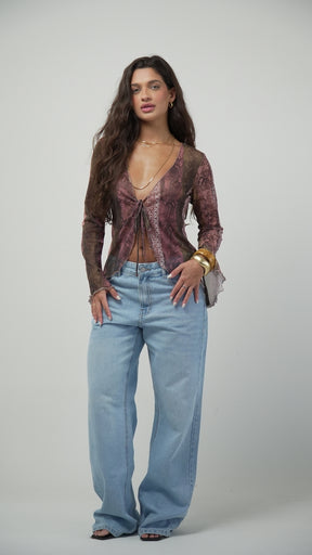BLUSA EM TULE RODEO