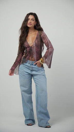 BLUSA EM TULE RODEO