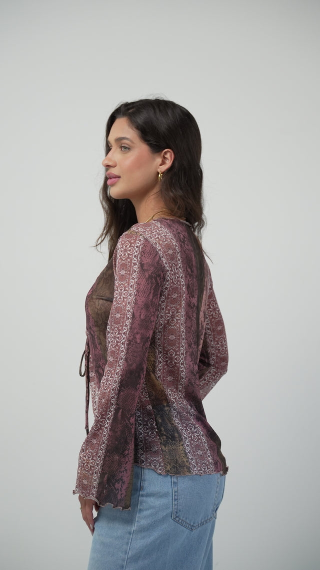 BLUSA EM TULE RODEO