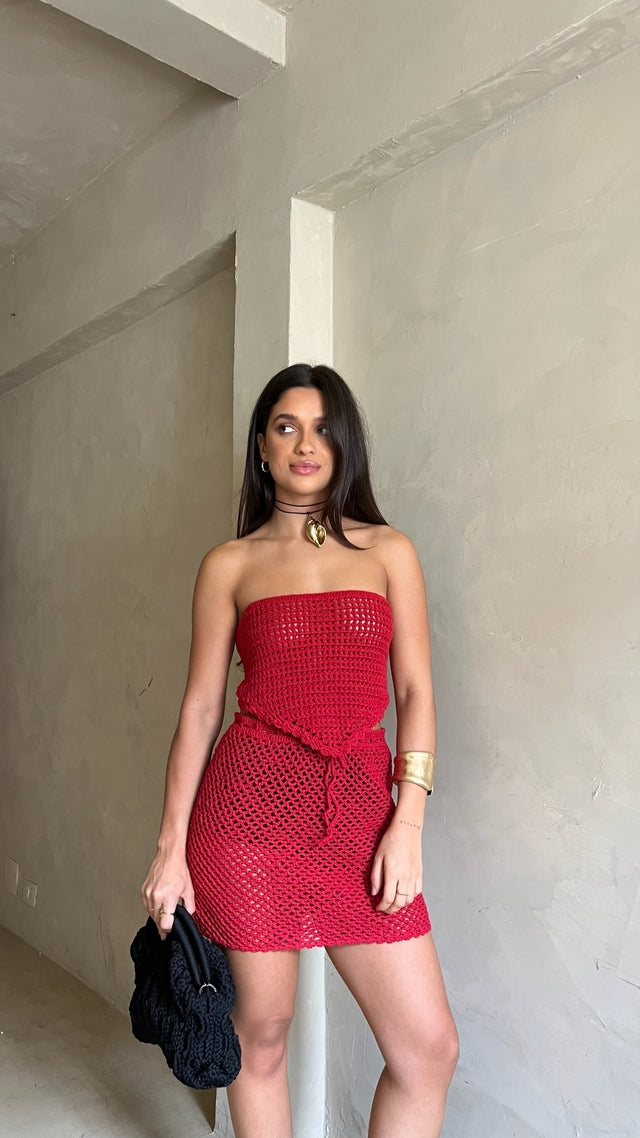 SAIA CROCHET AURA VERMELHA