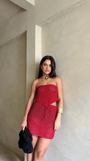 SAIA CROCHET AURA VERMELHA