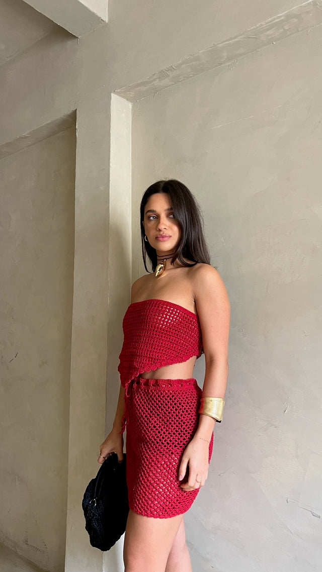 SAIA CROCHET AURA VERMELHA