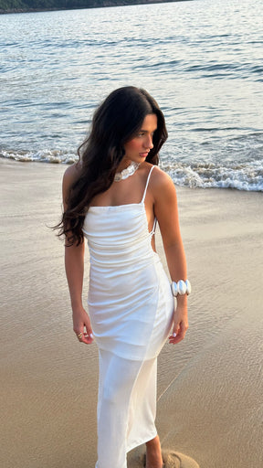 VESTIDO MIDI GAYA OFF WHITE