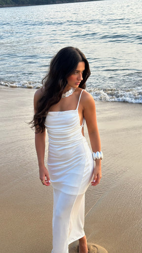 VESTIDO MIDI GAYA OFF WHITE