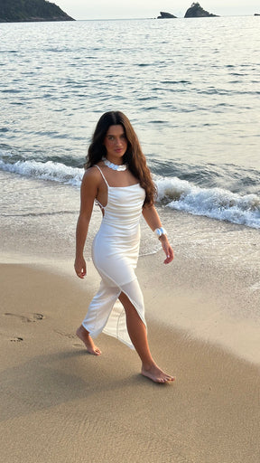 VESTIDO MIDI GAYA OFF WHITE